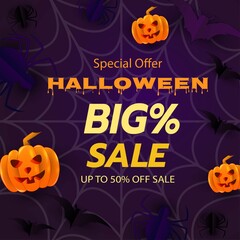 Sale Banner for Happy Halloween