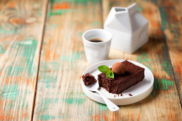 Homemade paleo style gluten free brownies made with sweet potato or pumpkin and coconut flour...