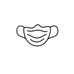 Medical face mask isolated on a white background, prevention of coronavirus. Stay safe. Template for a banner or poster.