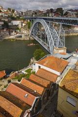 Dom Luis I Bridge and the old town of Porto, Portugal