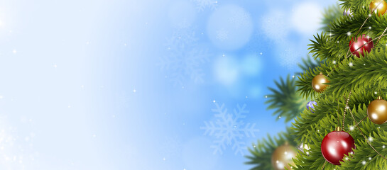 Fototapeta na wymiar holiday tree banner