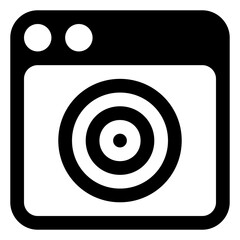 
Bullseye over webpage presenting icon for online marketing 
