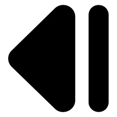 Obraz premium A simple glyph icon vector of rewind button 