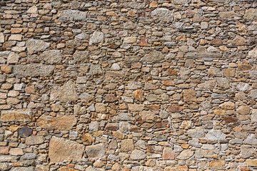 Architecture textures, detailed wall masonry schist and granite mix