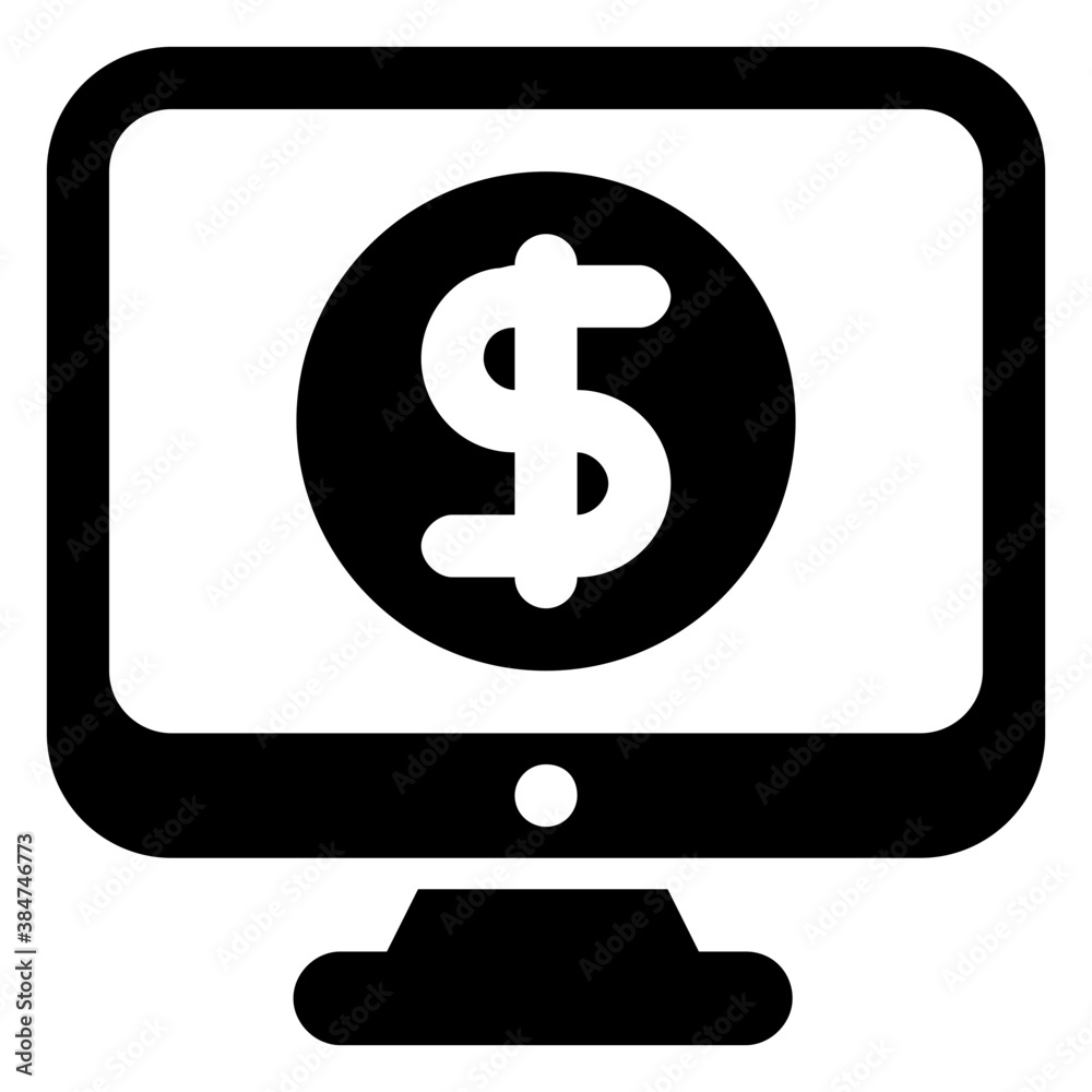 Wall mural a simple glyph icon design of web layout
