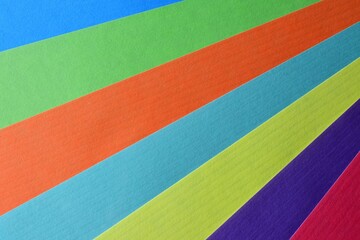 Abstract shapes, with varied and striking colors, with kraft paper.