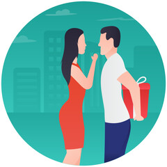 
A couple together showing love and care 
