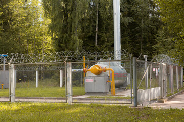 Gas equipment. Gas transportation concept. Hydrocarbon fuel, energy.