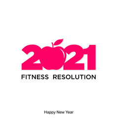 Happy New Year Banner - Fitness Resolution