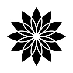 Lotus icon vector