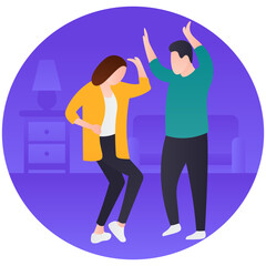 
A couple together showing love and care 
