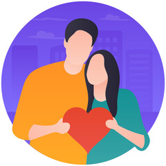 
A couple together showing love and care 
