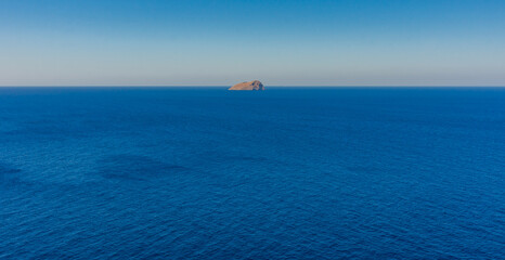 Seascape with mountains