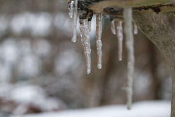 Ice stalacmite