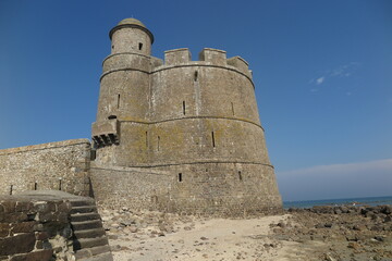 Vauban Turm auf der Insel Tatihou, Cotentin Normandie