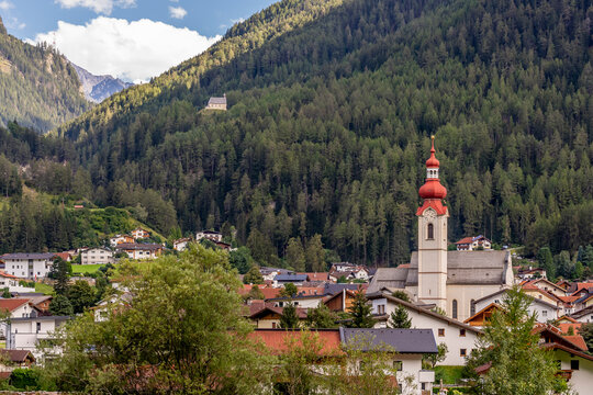 Wonderful panorama of Pfunds and its surroundings, Tyrol, Austria