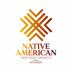 Obraz premium Vector illustration on the theme of Native American heritage month observed each year during November.
