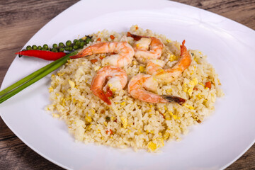 Thai style fried rice with prawn