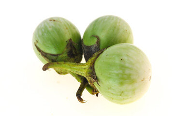 Asian green eggplant - ready for cooking