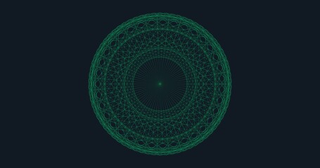 Beautiful green mandala. 