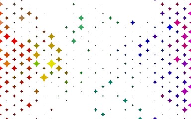 Light Multicolor, Rainbow vector texture with beautiful stars.