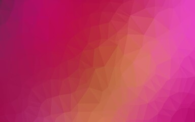 Dark Pink, Yellow vector triangle mosaic cover.