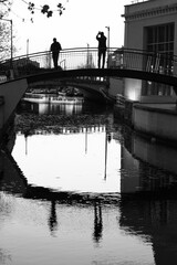 Black and white street photography from Aveiro