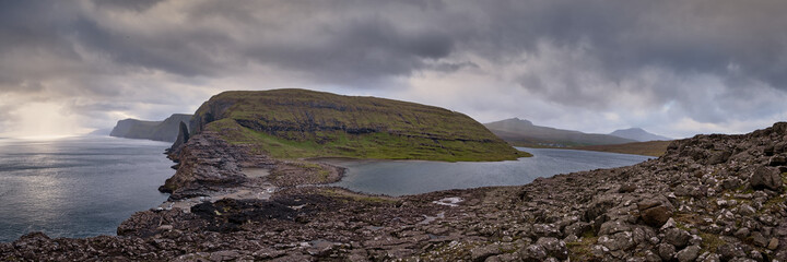 Trælanípan view and huge cliffs, Faroe Islands
