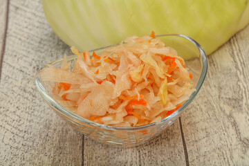 Pickled cabbage - sauerkraut in the bowl