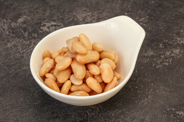 White beans kidney in the bowl