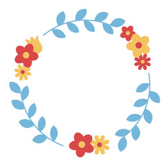 花のリースフレーム