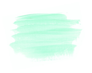 Mint brush paint acrylic abstract background. Perfect watercolor design for headline, logo and sale banner. 