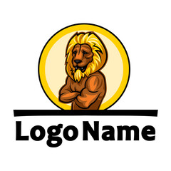 The stylized image of a lion. Icon for use in logos. - 384761706