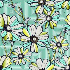pattern flora  flower background textile