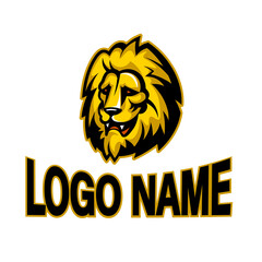 The stylized image of a lion head. Icon for use in logos. - 384761746