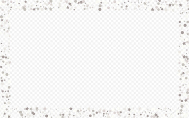 Silver Polka Light Transparent Background. 