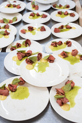 catering food on a plate