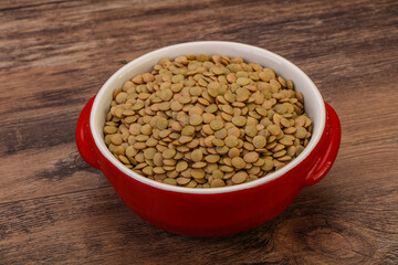 Vegan cuisine - Dry lentil heap