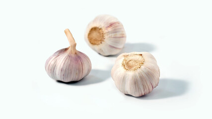 garlic isolated on white background