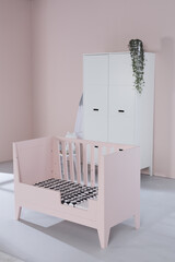 pink bed baby room