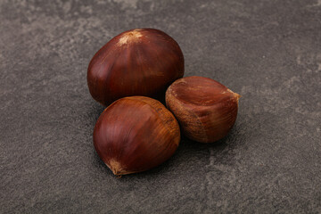 Organic natural sweet Chestnut heap