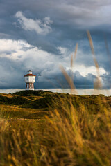Wasserturm in der Dünenlandschaft der Nordseeinsel Langeoog