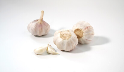 garlic isolated on white background