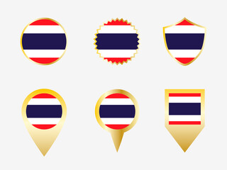 Vector flag set of Thailand
