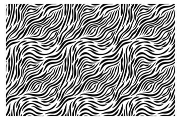 Fototapeta na wymiar Seamless pattern of vertical black ink waves.