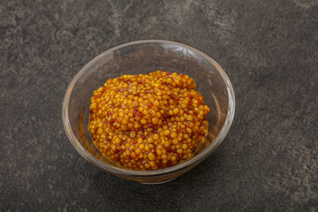 Dijon mustard sauce with seeds
