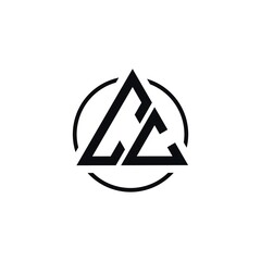 initial letter logo cc black