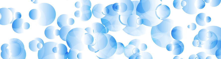 Light blue glossy circles abstract tech background. Geometry vector banner design