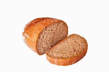 Sliced bread isolated on a white background.  Fresh Bread. Hunger and poverty concept.