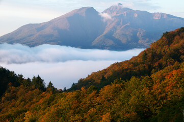 レイクラインから見た磐梯山と雲海